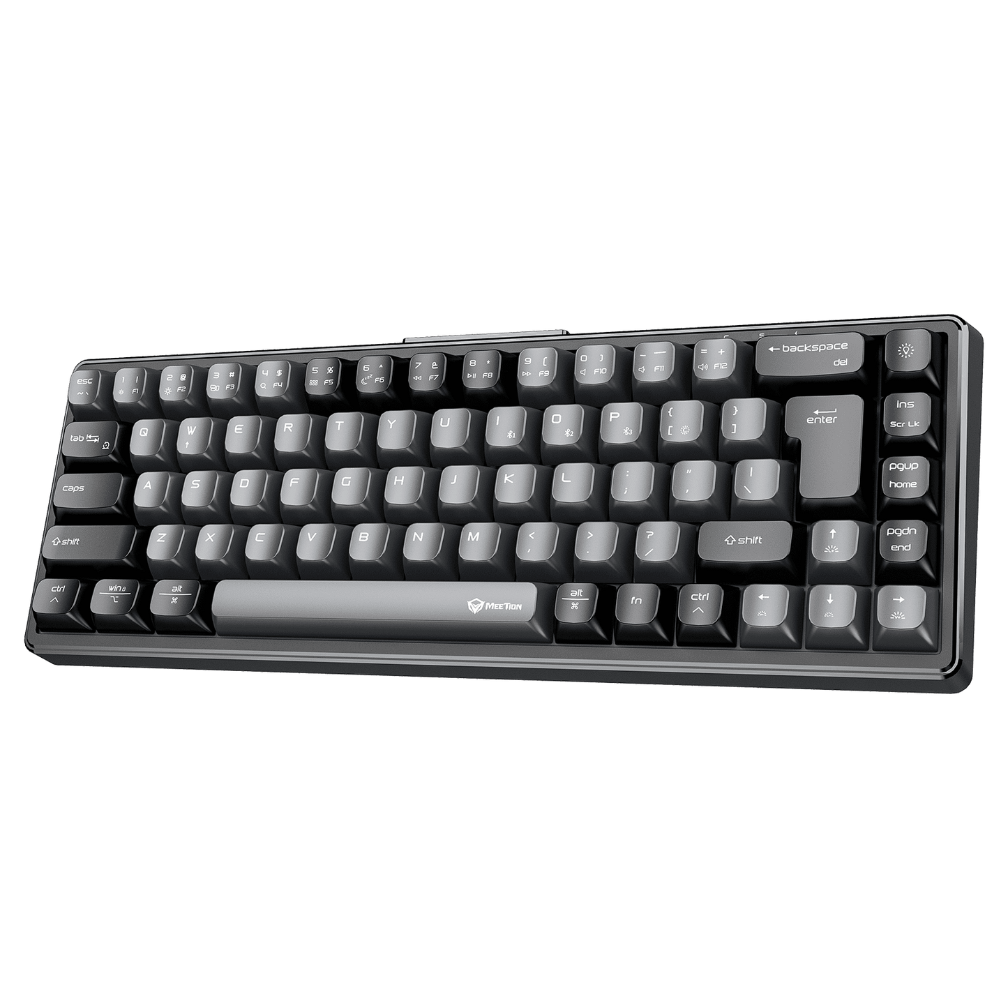 MEETION MK12 Black 65% Tri-Mode Wireless RGB Mechanical Keyboard – Arabic/English Layout