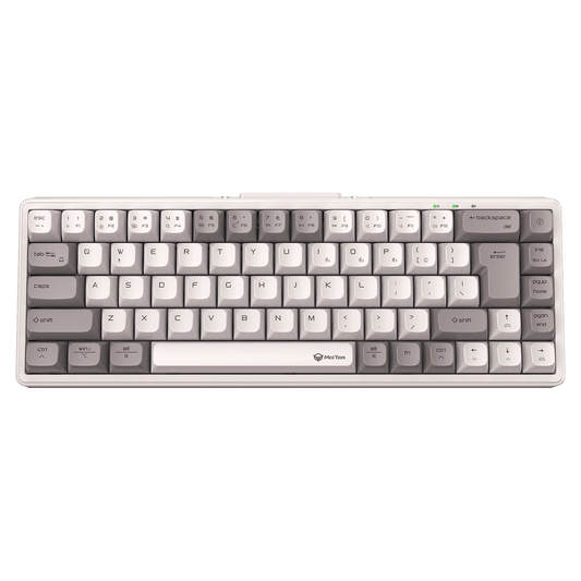 MEETION MK12 White 65% Tri-Mode Wireless RGB Mechanical Gaming Keyboard– Arabic/English Layout