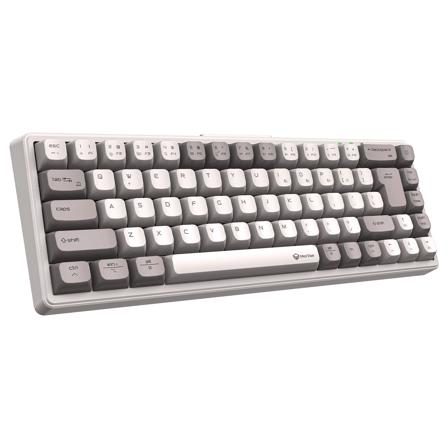 MEETION MK12 White 65% Tri-Mode Wireless RGB Mechanical Gaming Keyboard– Arabic/English Layout