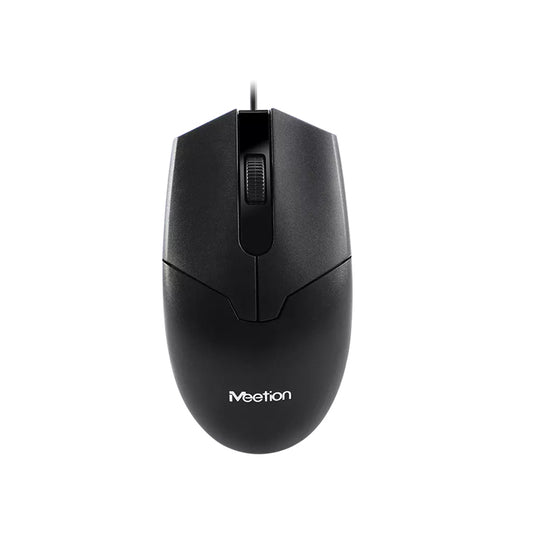 MEETION MT-M360 USB Wired Mouse Black with High Precision, Smooth Anti-Skid Scroller, 1000 DPI Optical Sensor, Symmetrical & Ergonomic Design, Plug & Play, Compatible with XP/Vista/7/8/10/11 MAC OS
