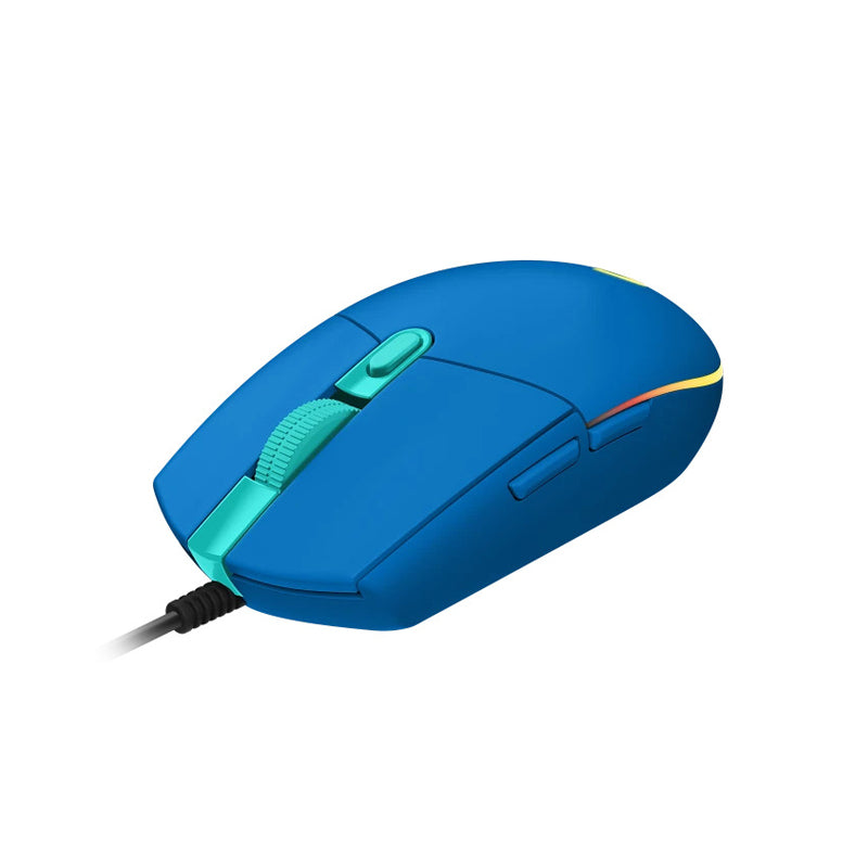 Logitech G203 Lightsync RGB Lighting 800 DPI, 6 programmable buttons Optical Wired Gaming Mouse -Blue