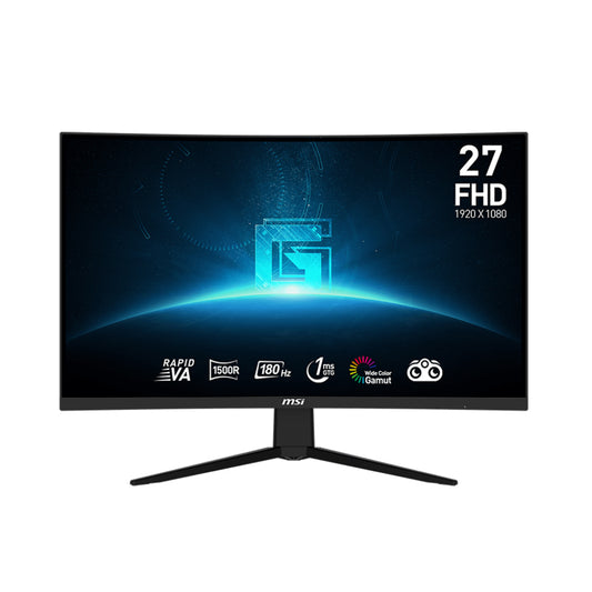 MSI G27C3F Curved Gaming Monitor Full HD Anti-Glare 1ms 1920 x 1080 180Hz, Refresh Rate Resolution, 27", Black