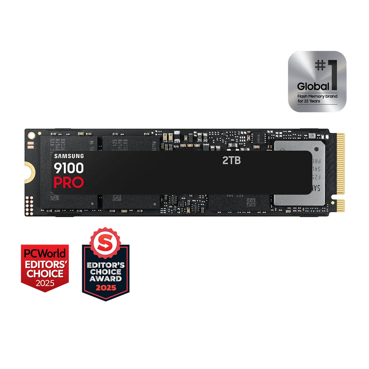 Samsung 9100 PRO 2TB PCIe 5.0 NVMe M.2 SSD PCIe 5.0x4 M.2 2280, Seq. Read Speeds Up to 14,800MB/s, Best for AI Computing, Gaming, and Heavy Duty Workstations (MZ VAP2T0B/AM)