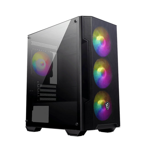 MSI MAG FORGE M100A Micro ATX Tower Case, 4x ARGB Pre-installed Fan,Black.
