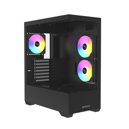 RAIDMAX Infinita i801 Mid Tower ATX PC Case, Black
