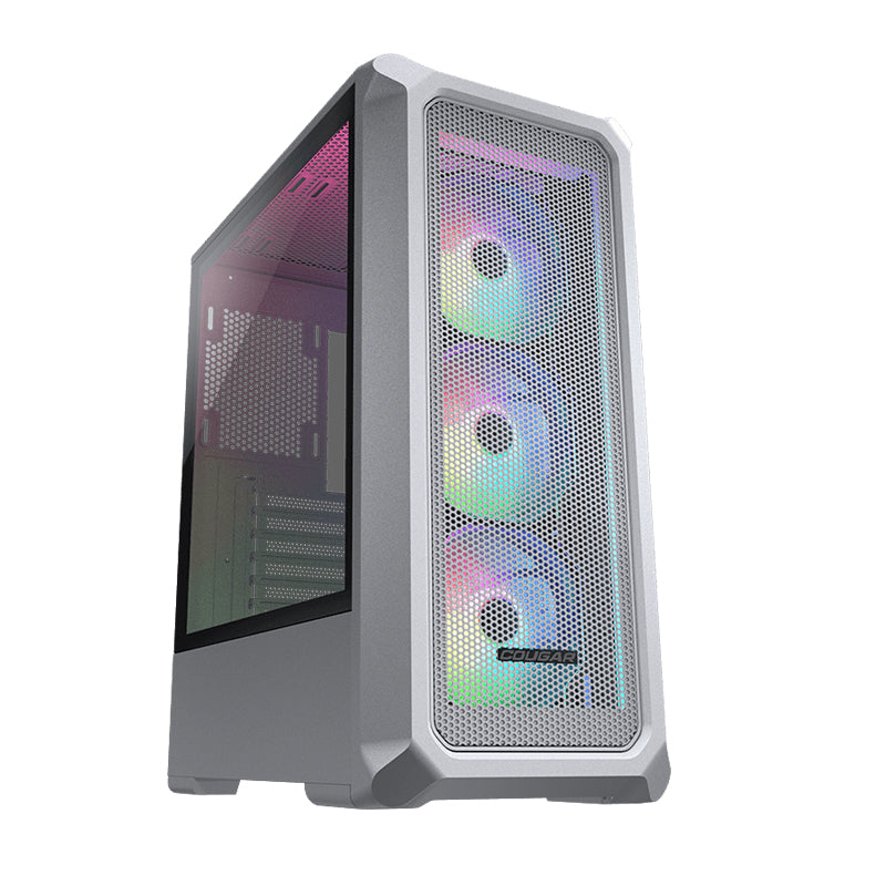 Cougar Archon 2 Mesh RGB, Elegant ARGB Mid Tower Case with Powerful Mesh Intakes, White