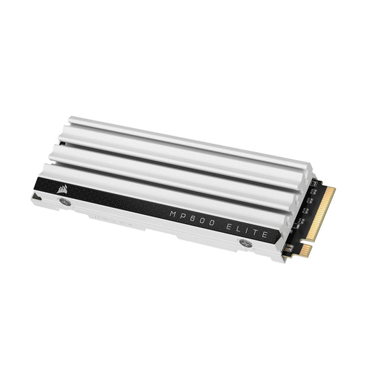 Corsair MP600 Elite 2TB M.2 PCIe Gen4 x4 NVMe SSD – Optimized for PS5 – Included Heatsink – M.2 2280 – Up to 7,000MB/sec Sequential Read – High-Density 3D TLC NAND – White