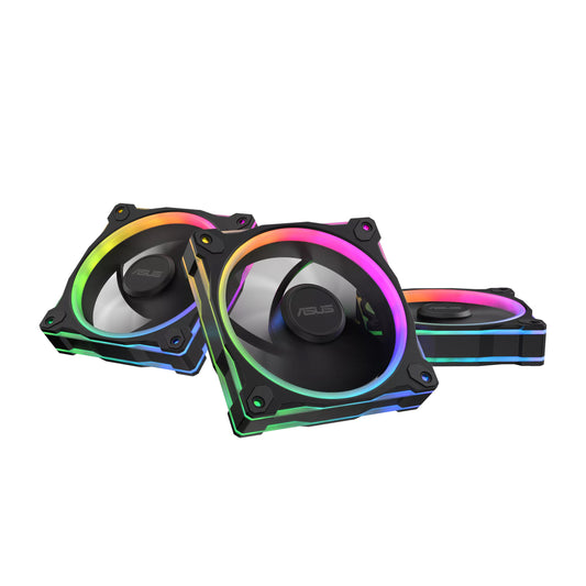 Asus Prime MR120 Fan ARGB Reverse 3 Pack Cabinet Fan Black