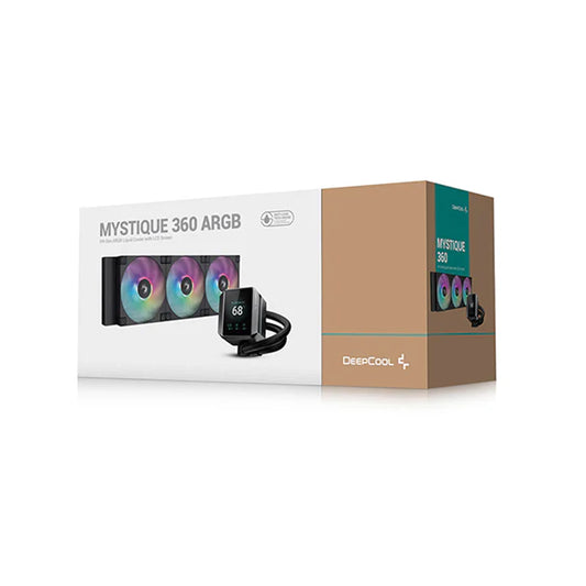 DeepCool Mystique 360mm ARGB Liquid Cooler - Black - LCD Display