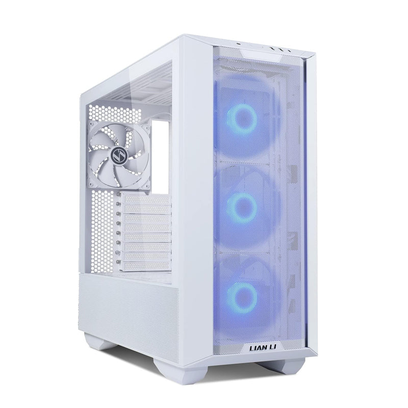 LIAN LI LANCOOL III E-ATX PC Case, Spacious RGB Gaming Computer Case with Hinged Tempered Glass Doors, Fine Mesh Panels, 4x140mm PWM Fans Pre-Installed High Airflow Chassis (White)