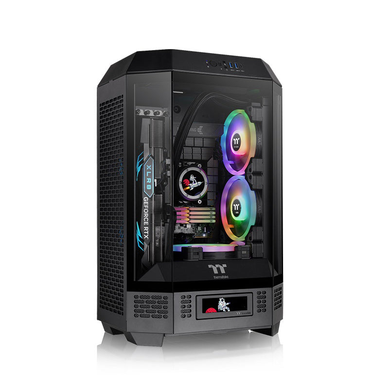 Thermaltake Tower 300 Black Micro-ATX Case; 2x140mm CT Fan Included; Support Up to 420mm Radiator; Optional Chassis Stand Kit Allows Horizontal Display-GC