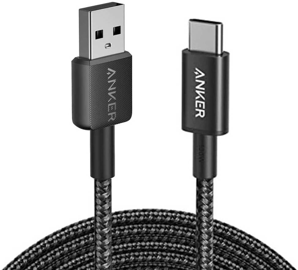 Anker 322 USB-A To USB-C Charging Cable, 3ft, A81H5H11