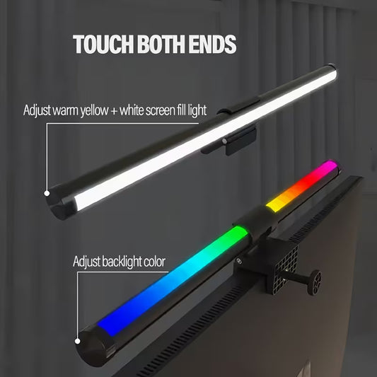 RGB Monitor Light Bar with Touch Control – USB-Powered Screen Lamp for Gaming, Office & Eye-Care Lighting