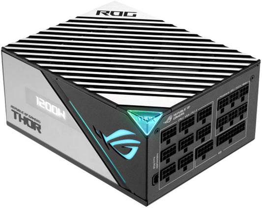 Asus Rog Thor 1200W Platinum II ATX Power Supply Unit, 80Plus Platinum Efficiency, ARGB Aura Sync, 100-240Vac AC Input Range, 1200W Total Output.