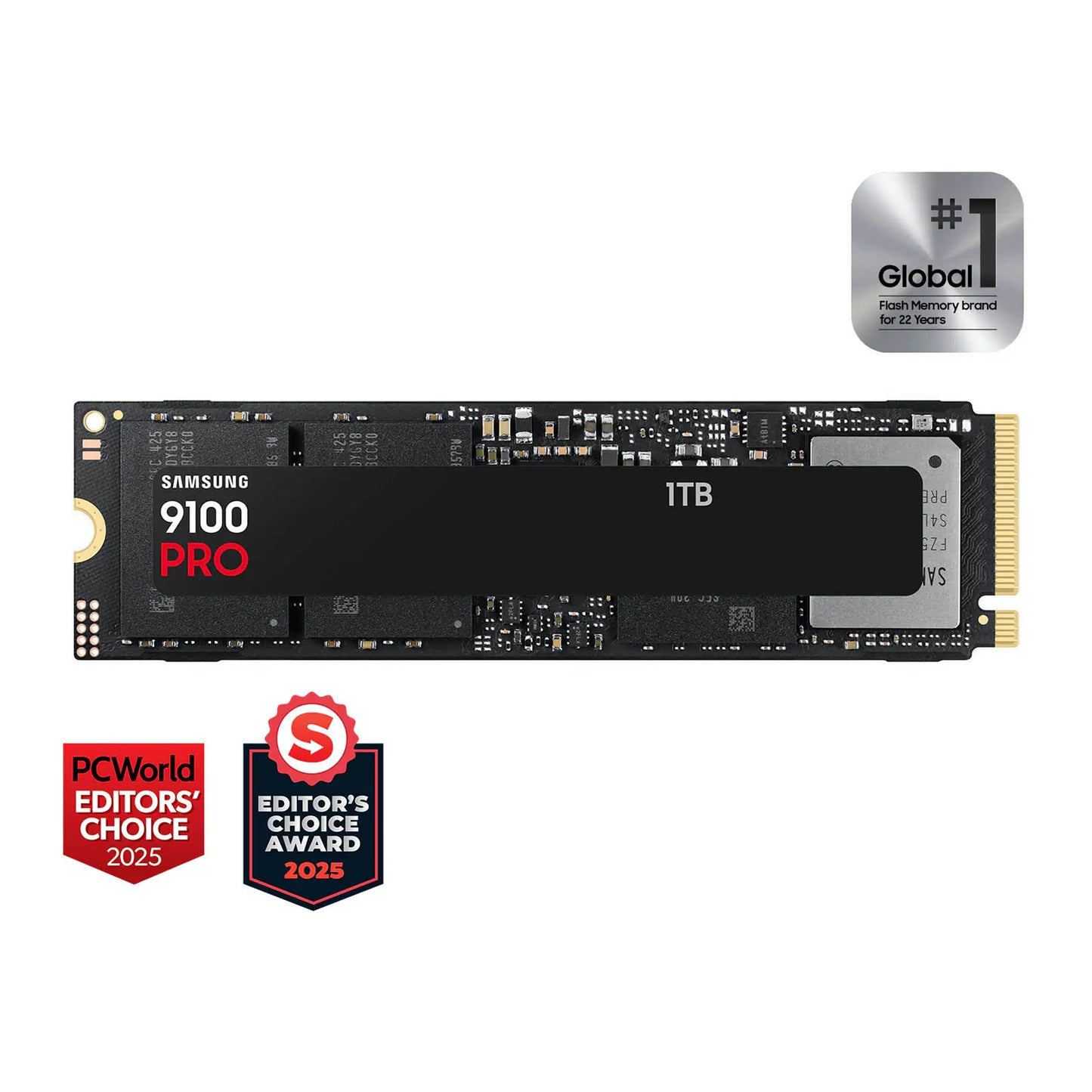 Samsung SSD 9100 PRO 1TB, PCIe 5.0x4 M.2 2280, Seq. Read Speeds Up to 14,800MB/s-MZ VAP1T0B/AM