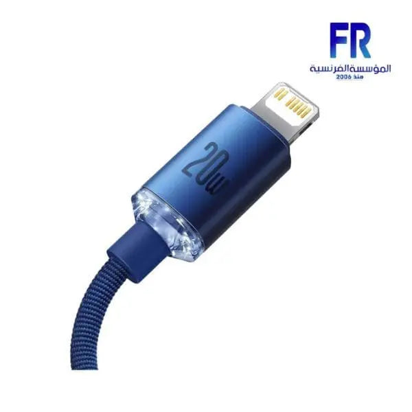 Baseus Crystal Shine Type C to iP Apple 20W 2m Blue Fast Charging Data Cable