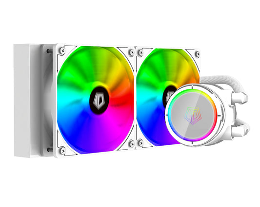 ID-COOLING ZOOMFLOW 240X Snow CPU Water Cooler 5V ARGB AIO Cooler 240mm CPU Liquid Cooler 2X120mm RGB Fan for Desktop, Intel LGA1851/1700,1200,115X, AMD AM4/AM5