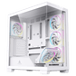 Acegeek Case Nebula Pro ATX Case White with RGB 5 fans -White