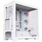 Acegeek Case Nebula Pro ATX Case White with RGB 5 fans -White