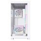 Acegeek Case Nebula Pro ATX Case White with RGB 5 fans -White