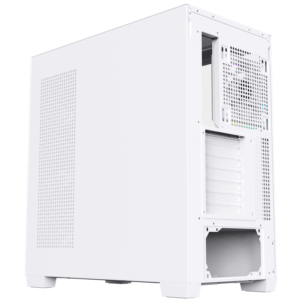 Acegeek Case Nebula Pro ATX Case White with RGB 5 fans -White