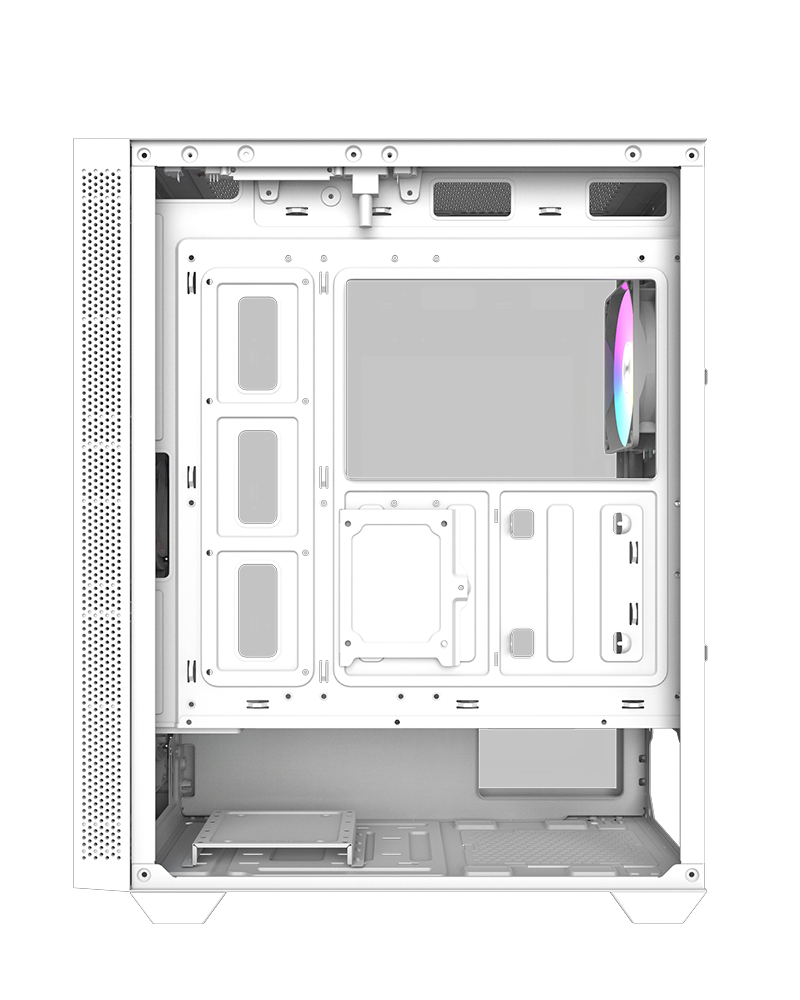 RAIDMAX V217 Mesh Gaming Case with 4 ARGB Fans –White