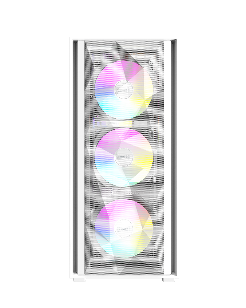 RAIDMAX V217 Mesh Gaming Case with 4 ARGB Fans –White