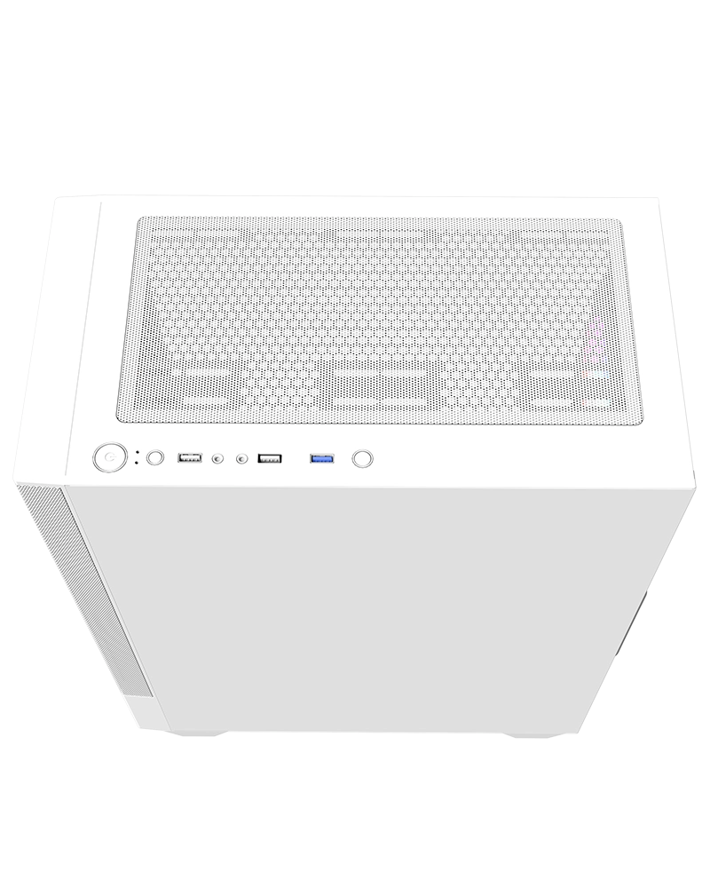 RAIDMAX V218 Mid Tower PC Case – ARGB Gaming Case with Mesh Front-White