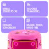 Yango Yasmina Lite AI Smart Speaker, Bilingual Arabic & English, Music, Stories, Quran, Screen-free Learning for Kids, Routine helper for Parents, pink