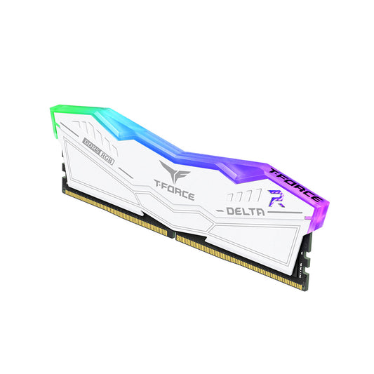 TEAMGROUP T-Force Delta RGB DDR5 Ram 32GB (2x16GB) 6200MHz PC5-49600 CL38 Desktop Memory Module Ram for 600 700 Series Chipset XMP 3.0 Ready White-GC