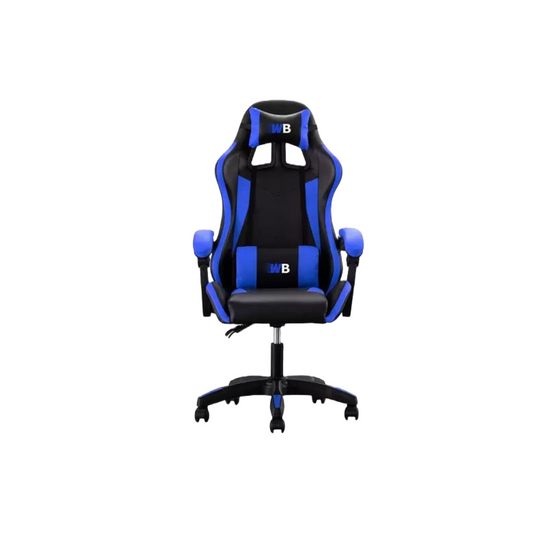 WB Gaming Chair With Arm Rest Faux Leather Black/Blue