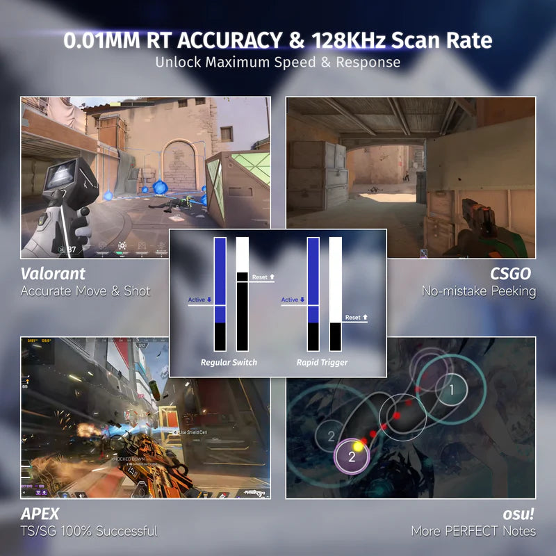 ATTACK SHARK X68 HE Rapid Trigger Keyboard Magnetic Switch-WHITE