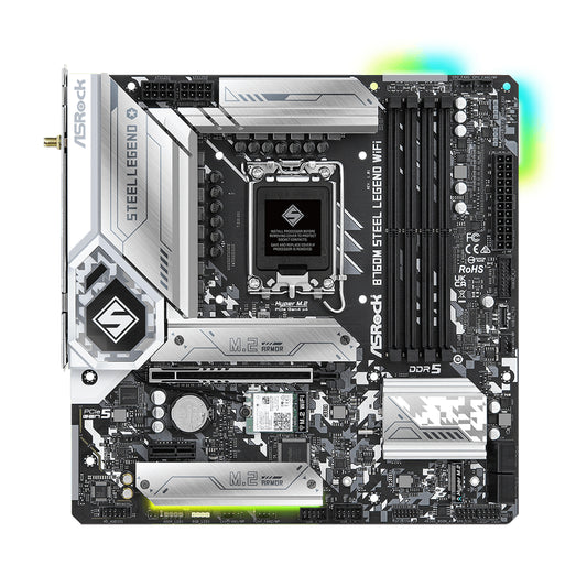 ASRock B760M Steel Legend WiFi LGA 1700 DDR5 Micro ATX Motherboard-GC