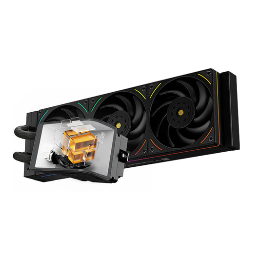 Thermalright Wonder Vision 360 UB ARGB Black CPU AIO Cooler,360mm Radiator, 2K 60HZ Curved Screen 3D with 2400x1080 Resolution,for AM4/AM5,Intel LGA1851/1700,6.67in 3D Screen High Performance Pump