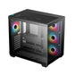 DeepCool CG530 4F Panoramic ATX Mid-Tower Case 4x Pre Installed Fans Dual Chamber, Support Back Connectors & Up to 2x 360mm +280mm Radiators, Front 2x USB3.0 , Black