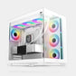 DeepCool CG530 4F Panoramic ATX Mid-Tower Case 4x Pre Installed Fans Dual Chamber, Support Back Connectors & Up to 2x 360mm +280mm Radiators, Front 2x USB3.0 , White