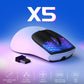 ATTACK SHARK X5 Wireless 49g Ultralight Tri-mode 2.4Ghz/USB-C Wired/Bluetooth Gaming Mouse-White
