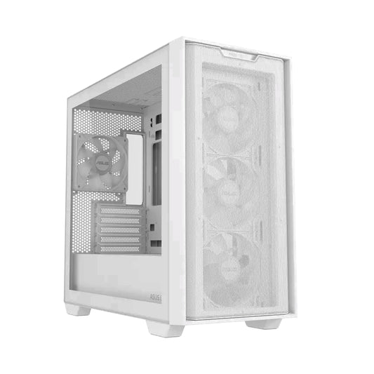Asus A21 Plus Micro ATX ARGB PC Case - White.