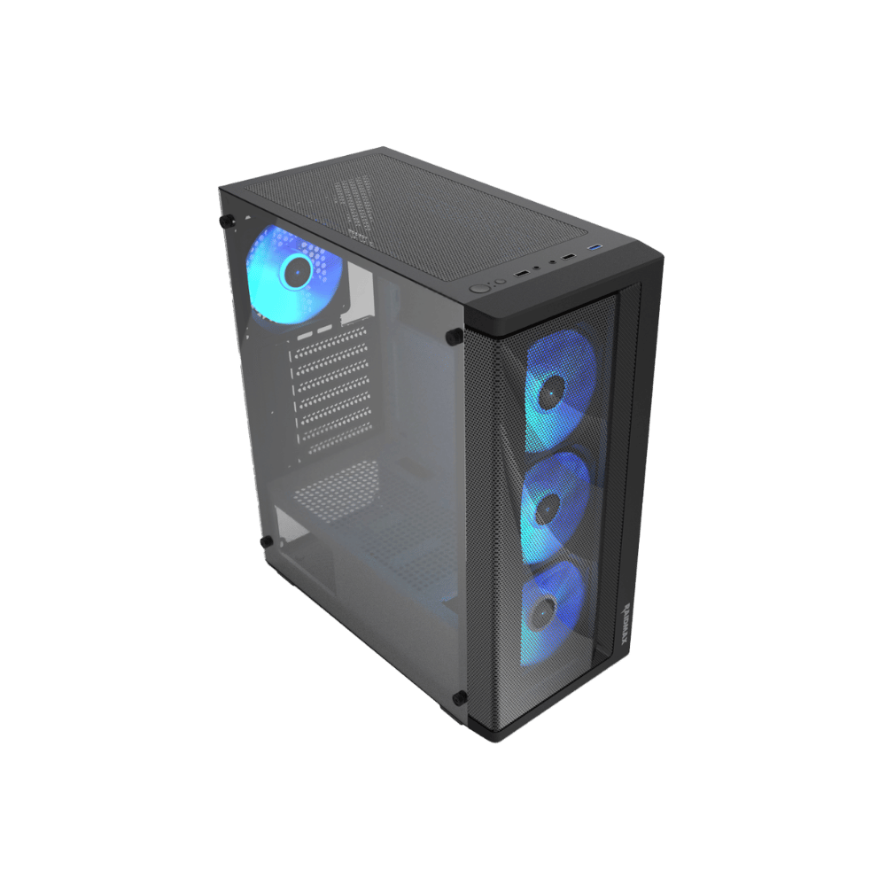 Raidmax X922 ATX Mid-Tower Gaming PC Case – Mesh Front, Tempered Glass, 4 ARGB Fans - Games Corner 