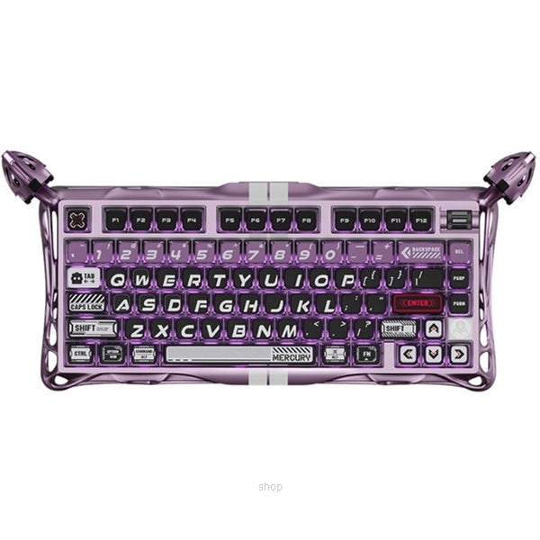 GravaStar Mercury V75 Pro Gaming Keyboard, Special Edition, 75% Layout, Jade Gaming Switch, 8kHz Polling Rate, Semi-Aluminum Construction, Dynamic Rapid Trigger, Iron Purple