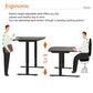 XOVO Height Adjustable L-Shaped Gaming Desk – Motorized, Carbon Fiber Surface, RGB LED Lighting, Cup Holder & Headphone Hook  – Black Left