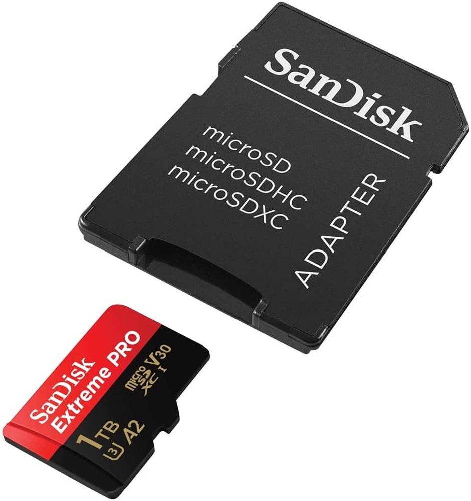 SanDisk 1 TB Extreme PRO microSDXC UHS-I CARD, Up to 200MB/s Read Speed, 140MB/s WRITE Speed, 4K Video on Smartphones, Compatible with microSDHC, microSDXC, microSDHC UHS-I | SDSQXCD-1T00-GN6MA