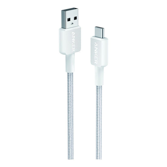 Anker 322 USB-A to USB-C Cable,Braided 3ft - White, A81H5H21