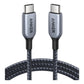 Anker 765 Usb-C To Usb-C Cable 140W 6Ft Nylon Gray, A8866HA1