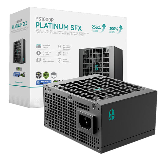 DeepCool GamerStorm PS1000P 1000W 80 PLUS Platinum & Cybenetics Platinum SFX Fully Modular Power Supply,