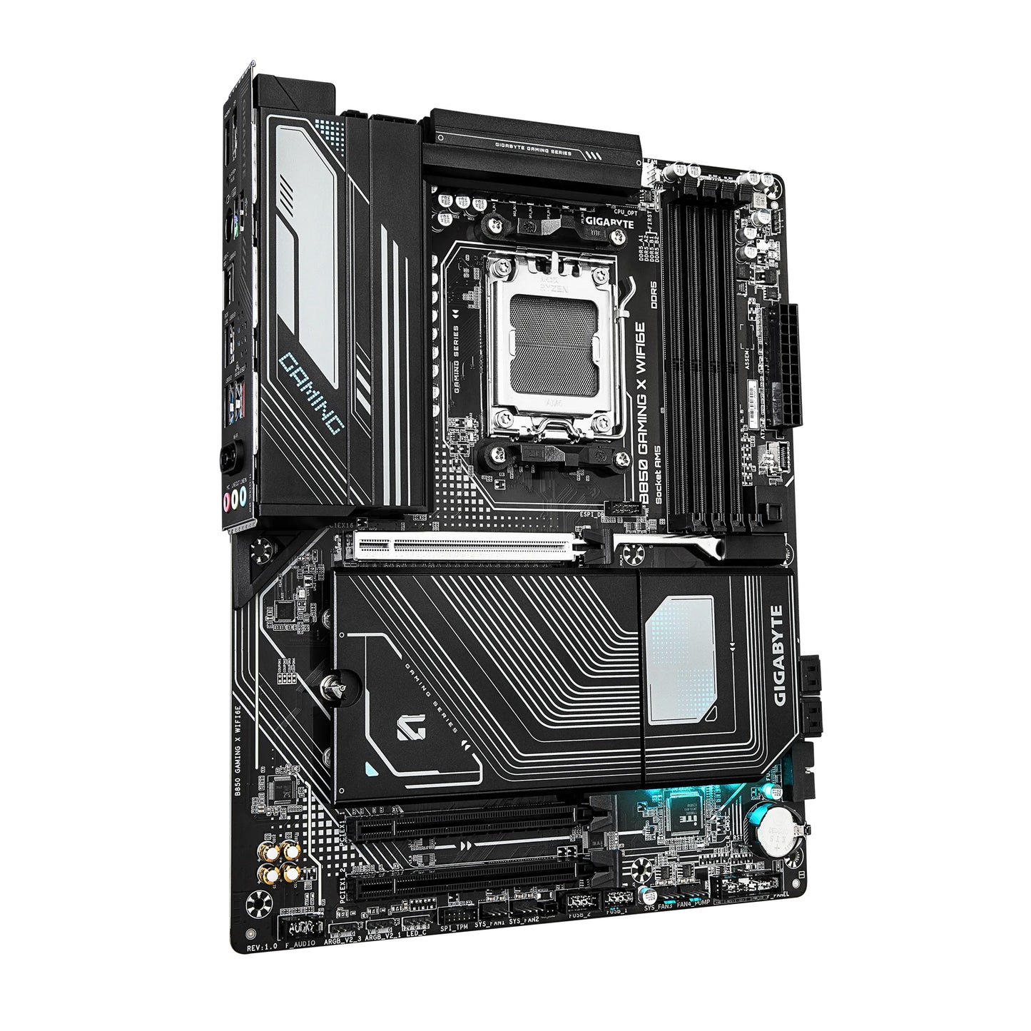 GIGABYTE B850 GAMING X WIFI6E AM5 ATX Motherboard, AMD B850 Chipset, 4x DDR5 DIMM Slot, Up to 256GB Max Memory, 1 x PCIe 5.0 x16, 3 x M.2 Slots, WiFi & BT, Black