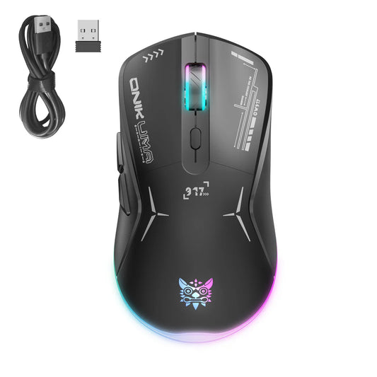Onikuma CW917 Gaming Mouse Wireless 4800 DPI Adjustable DPI Levels-Black Games Corner 