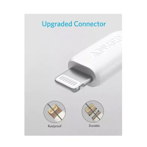 Anker Powerline III USB-A to Lightning Connector 6ft – White, A8823H21