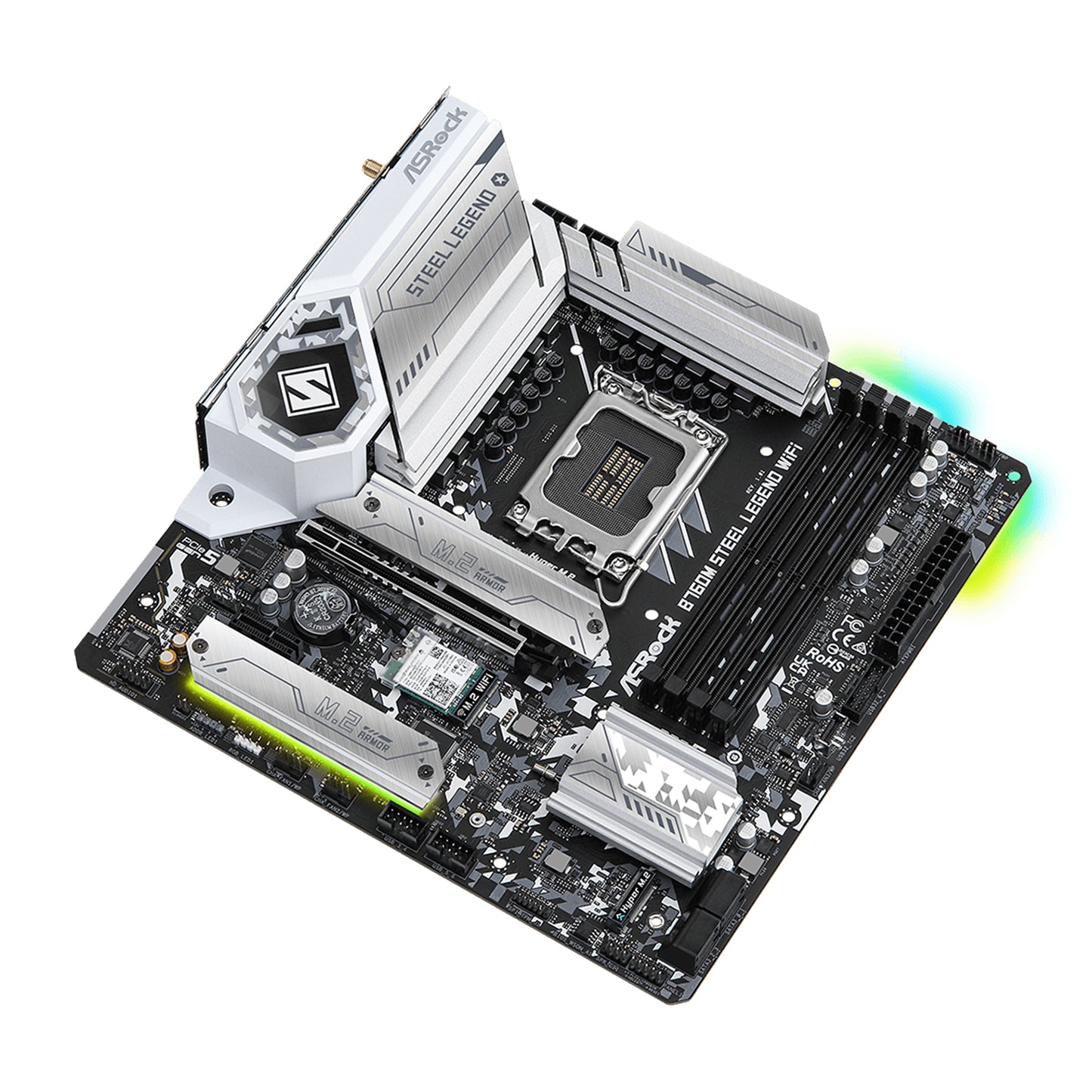 ASRock B760M Steel Legend WiFi LGA 1700 DDR5 Micro ATX Motherboard-GC