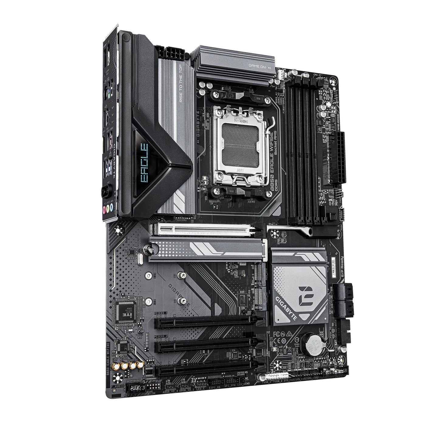 GIGABYTE B850 Eagle WIFI6E AM5 ATX Motherboard, AMD B850 Chipset, 4x DDR5 DIMM Slots, Up to 256GB Max Memory, 1x PCIe 5.0 x16, 3x M.2 Slots, WiFi & BT Connectivity, Black